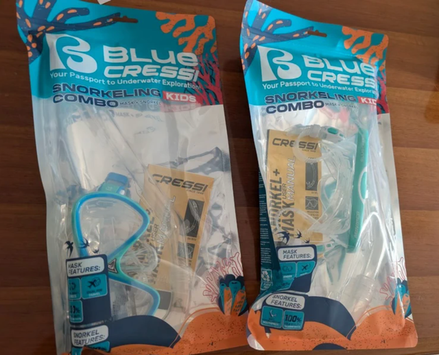 CRESSI 2 Set Snorkeling Kid, Maschera e Boccaglio