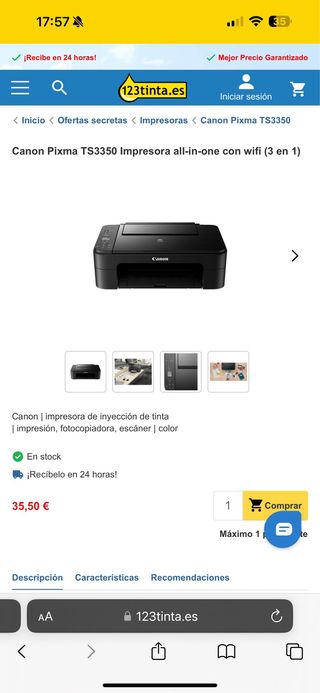 Canon Pixma TS3350 - Impresora
la vendo por mudnza