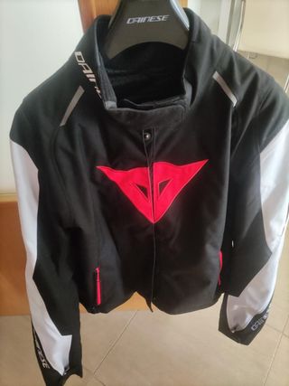 Chaqueta moto Dainese negra/roja