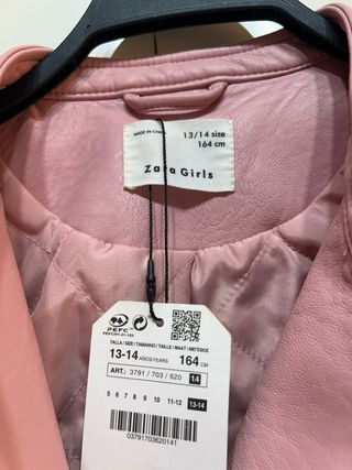 Chaqueta Zara niña rosa XXS