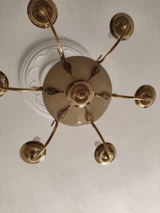Lámpara salón retro dorada