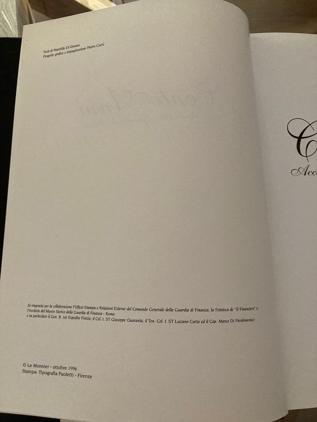 Cento anni. Accademia guardia di finanza