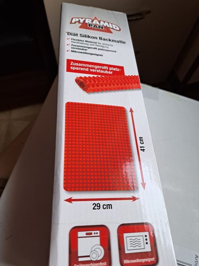 Tappetino cottura silicone rosso