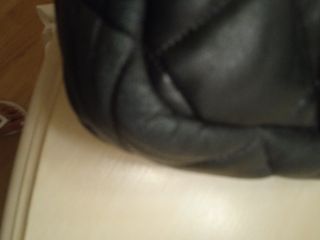 Bolso negro acolchado de piel 