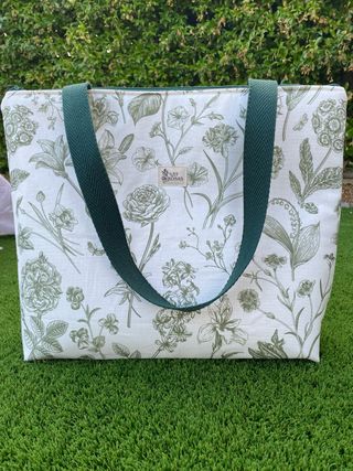 Bolso Tote Flores Verdes