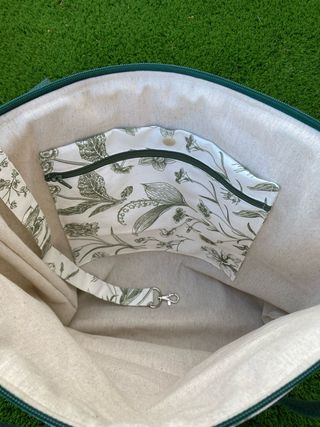 Bolso Tote Flores Verdes