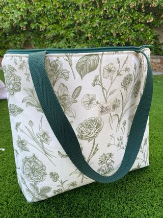 Bolso Tote Flores Verdes