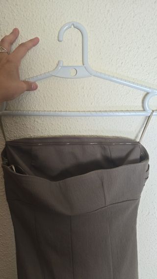 Vestido midi marrón Zara