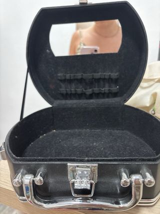 Maletín joyero negro plata