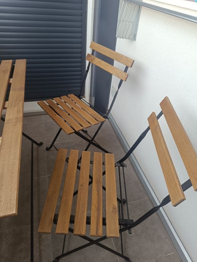 Mesa y 2 sillas terraza - Plegables