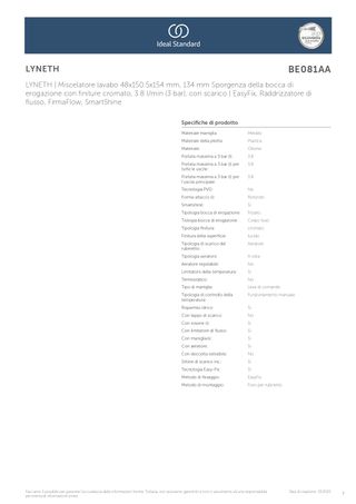 Grifo Lavabo Ideal Standard Lyneth | Cromo Ø28 mm