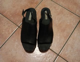 Sandali neri donna, tg 39