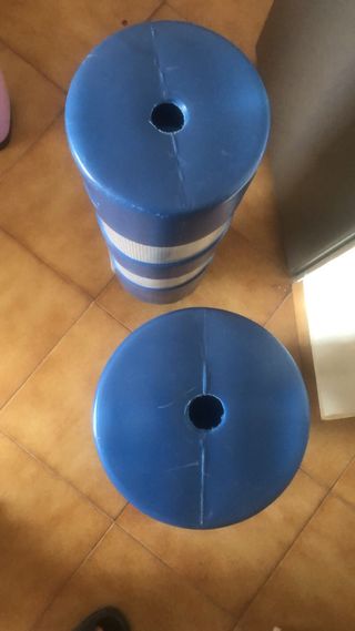 2 Pibotes reflectantes azules