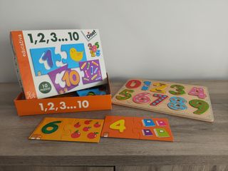 Puzzle números 1-10 + tablero