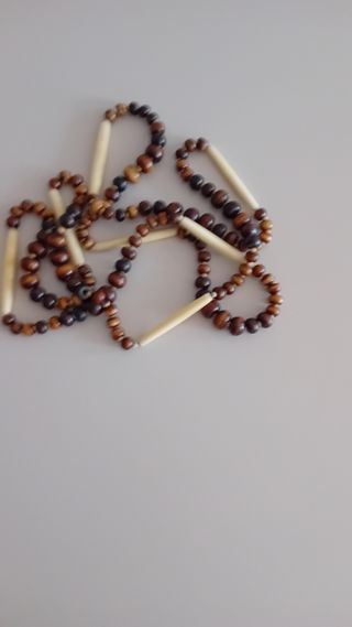 Collar madera y hueso vintage