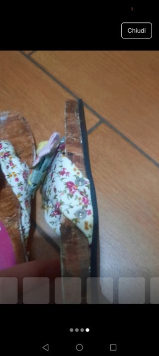 Infradito in tessuto e sughero artigianali 35