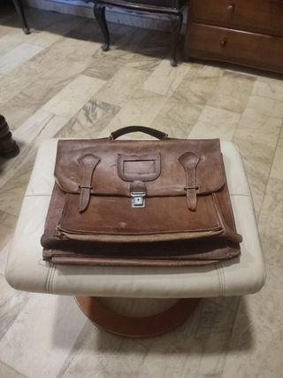 Maletín piel vintage años 70