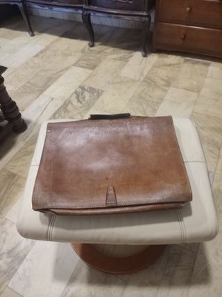 Maletín piel vintage años 70
