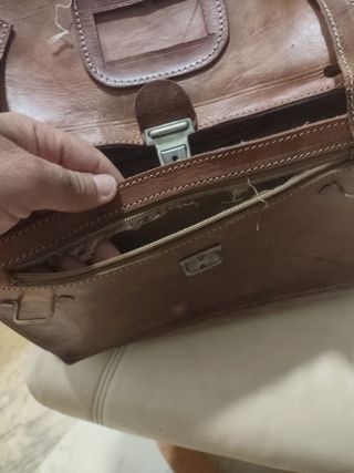 Maletín piel vintage años 70