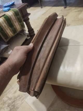 Maletín piel vintage años 70