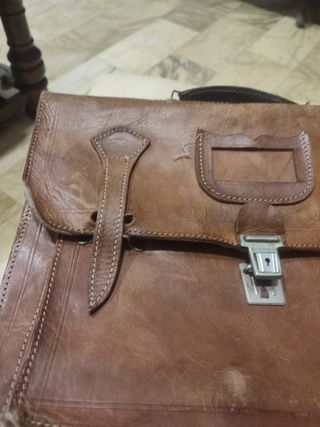 Maletín piel vintage años 70