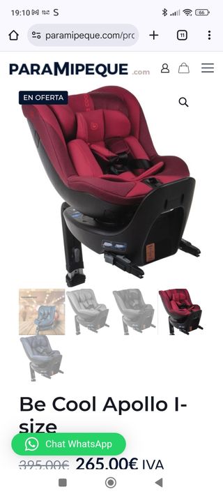 Silla coche be cool O3 360º