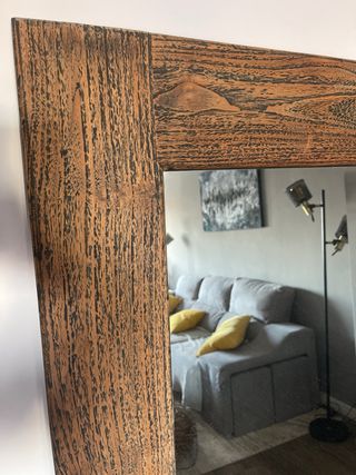 Espejo madera marrón - Moderno vertical y hhorizon