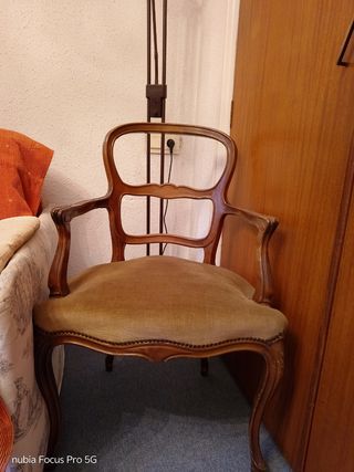 Sillón madera estilo Luis XV