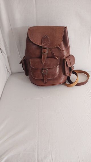 Mochila Cuero Marrón