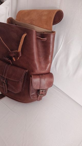 Mochila Cuero Marrón