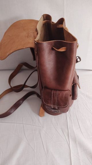 Mochila Cuero Marrón