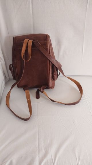 Mochila Cuero Marrón