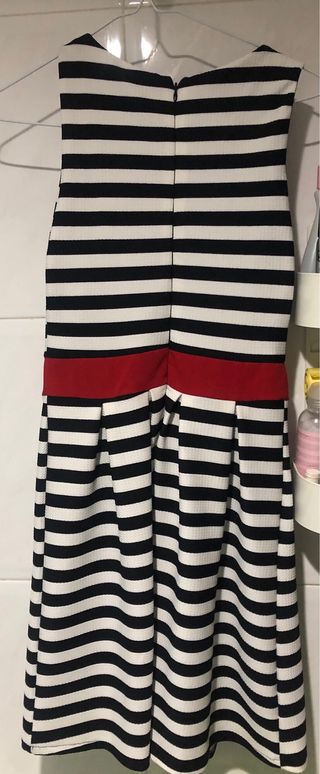 Vestido rayas blanco-negro