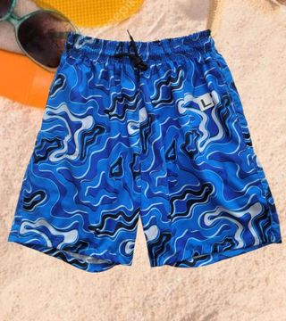 Bañadores azules estampados hombre
