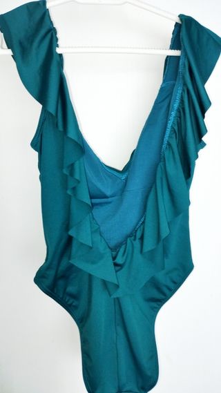 Bañador verde volantes - Talla XL