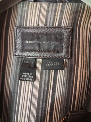 Chaqueta piel negra vintage