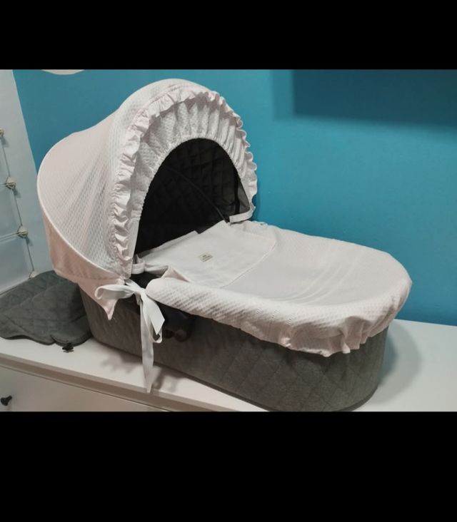 Capazo bebé rosa claro - funda saco