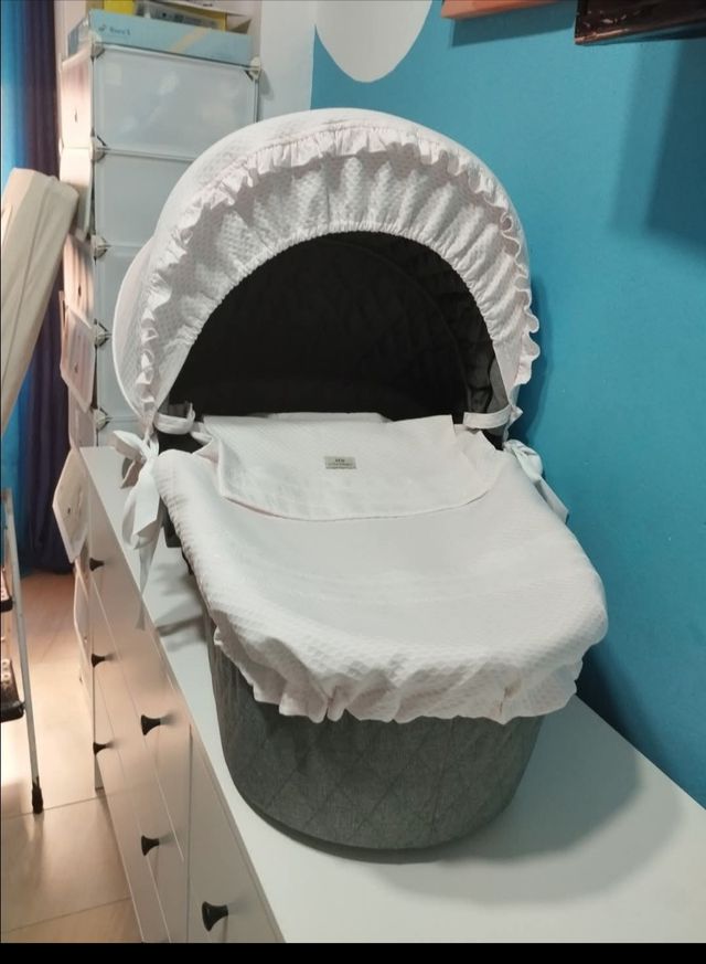 Capazo bebé rosa claro - funda saco