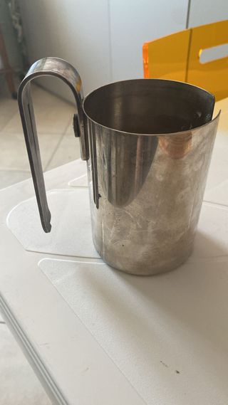 Brocca in metallo argento