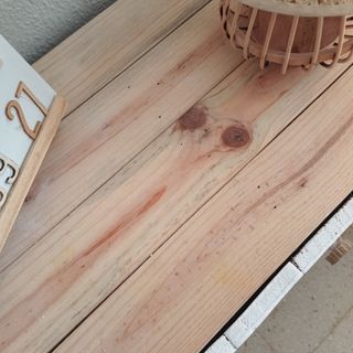 2 Mesitas de  noche madera blanca estilo rústico