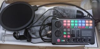 Tarjeta Sonido + Micrófono Condensador