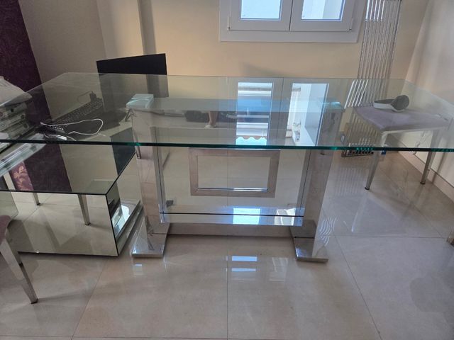Mesa cristal moderna - Comedor