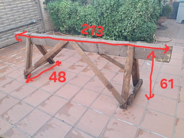 2 Borriquetas / caballetes madera maciza