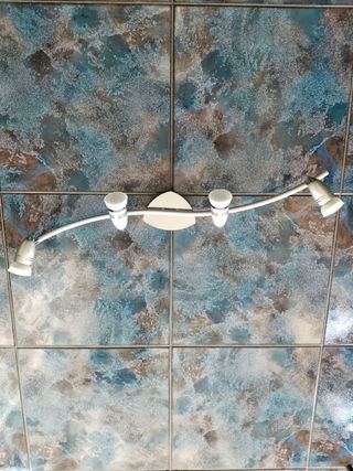 Lampara techo 4 luces metalica