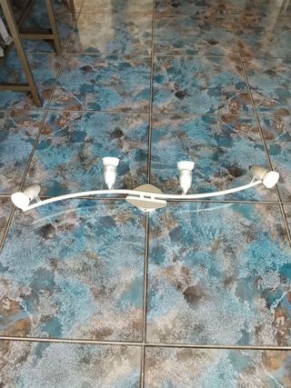 Lampara techo 4 luces metalica