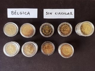 L47 Monedas Bélgica 2€ conmemorativas sin circular