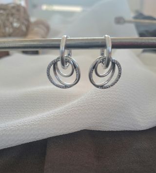Pendientes Plata - Aro triple