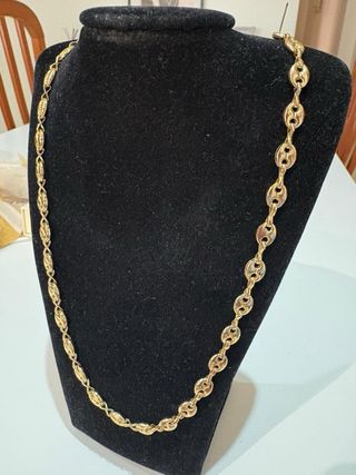 Cadena laminada en oro 18k calabrote