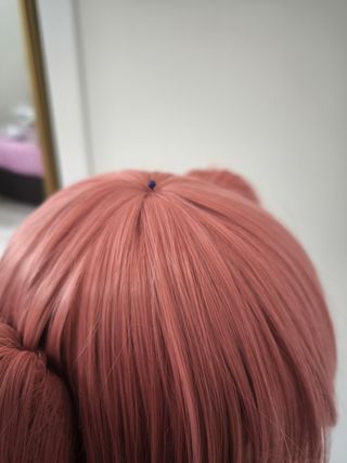 Peluca rosa - coletas cortas