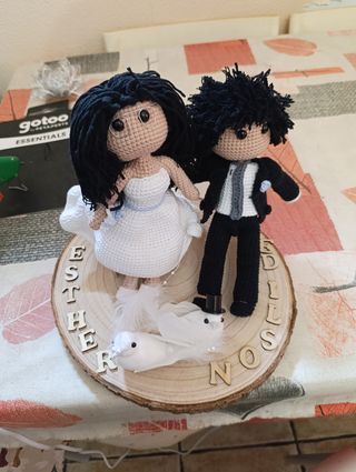 Novio y novia amigurumi boda
